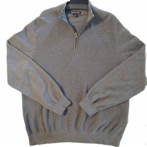 Michael kors Men's 1/4 zip gray XXL sweater Y2K Cozy